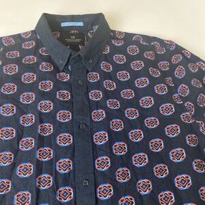 SCOTCH & SODA OFF PISTE Shirt Mens XL Button Down Geometric All Over Print